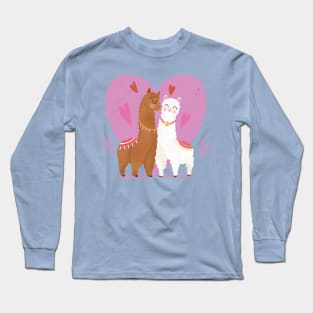 LLama Valentine Couple Long Sleeve T-Shirt